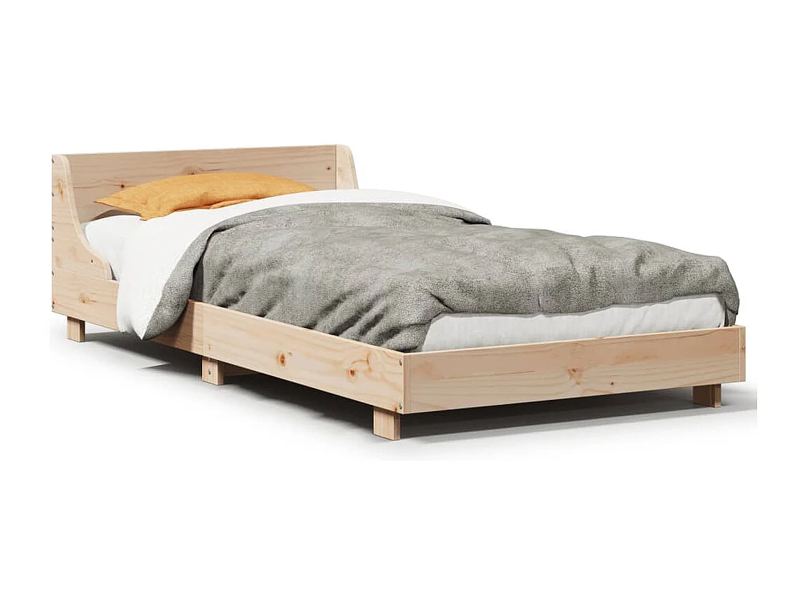 Cadre de lit sans matelas 90x200 cm bois de pin massif