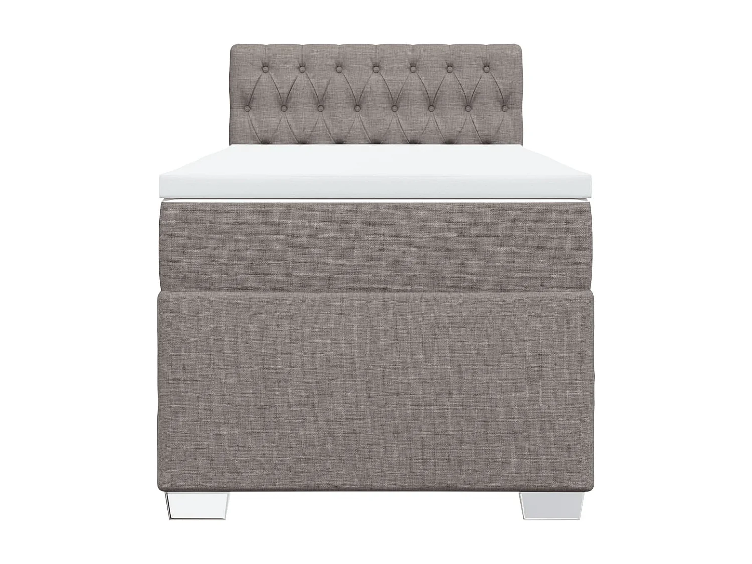 Sommier à lattes de lit avec matelas Taupe 100x200 cm Tissu