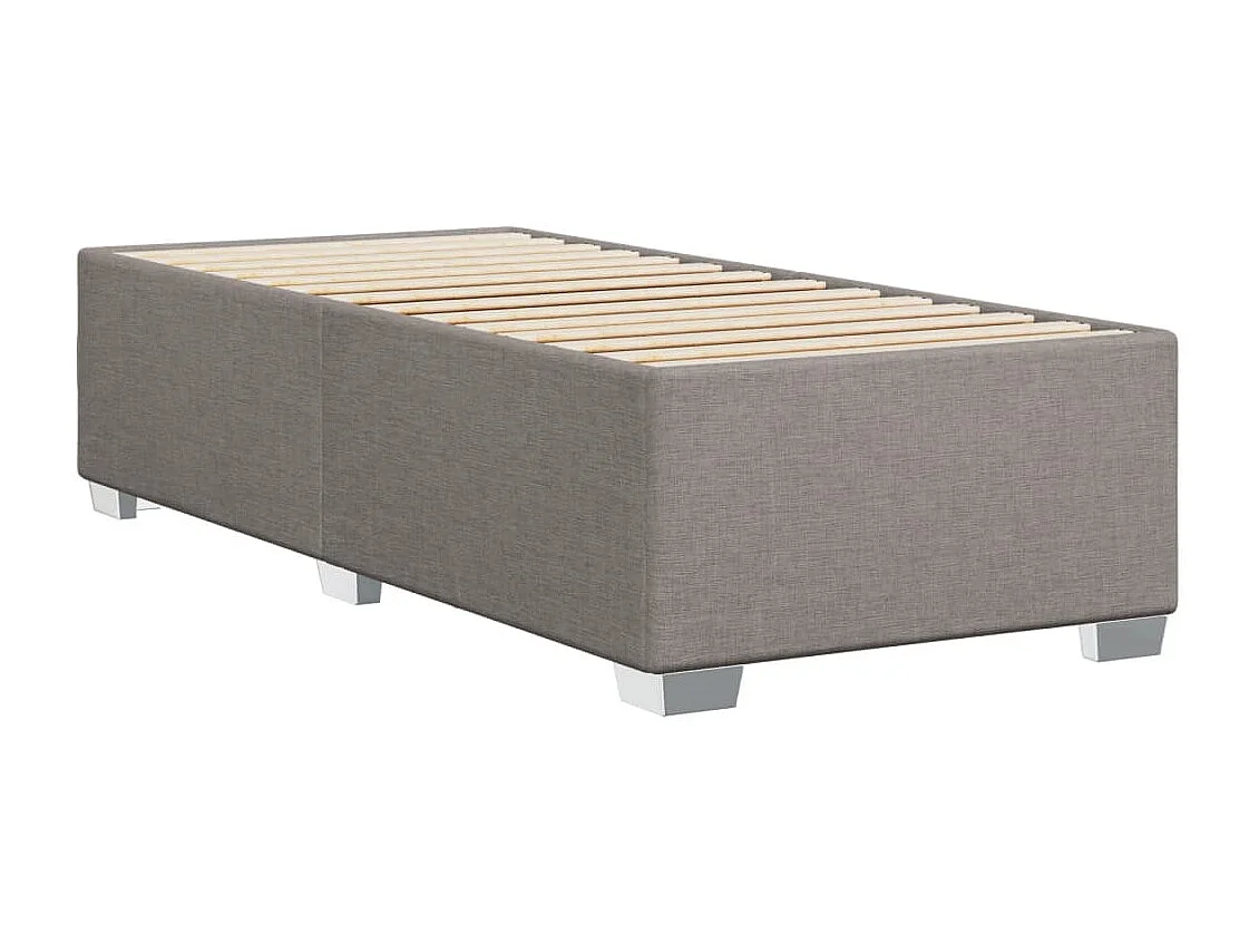 Sommier à lattes de lit avec matelas Taupe 90x190 cm Tissu