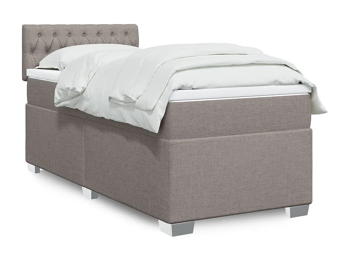 Boxspringbett mit Matratze Taupe 80x200 cm Stoff