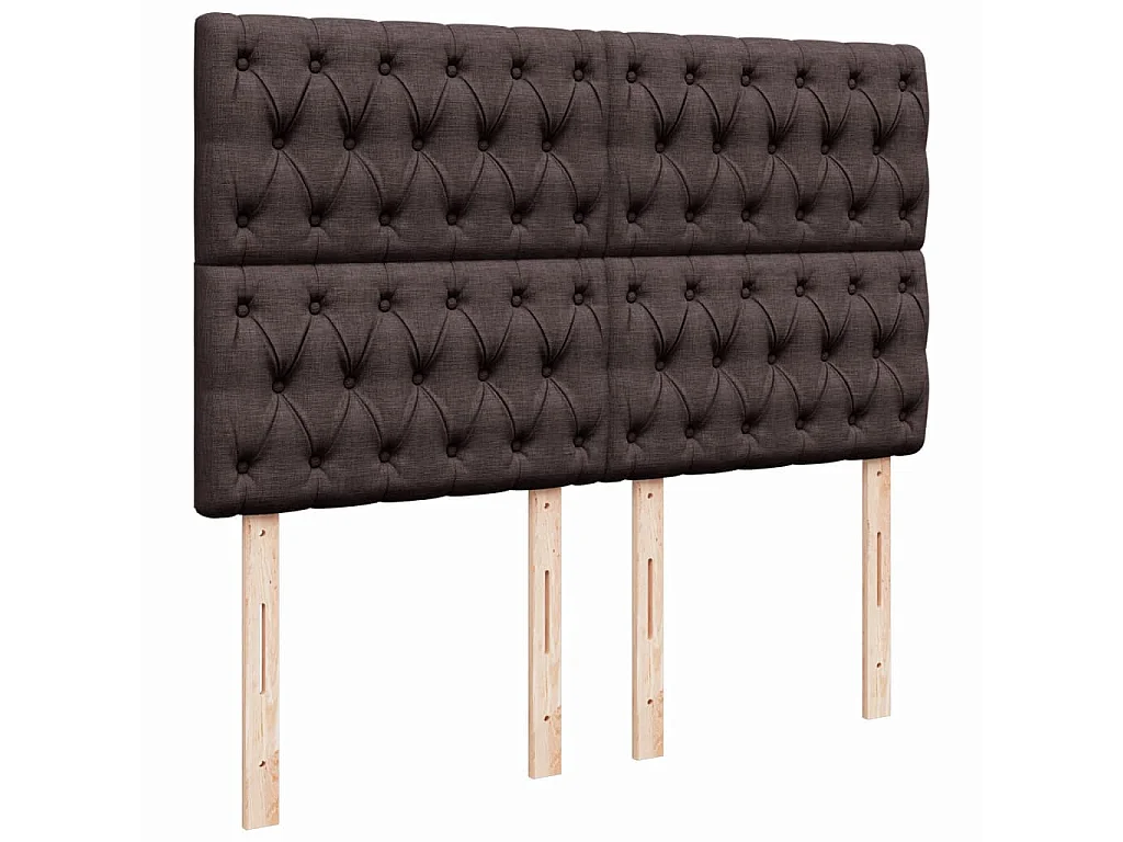 Boxspring met matras stof donkerbruin 160x200 cm