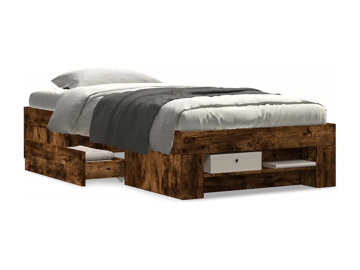 Giroletto senza Materasso Rovere Fumo 75x190 cm in Truciolato