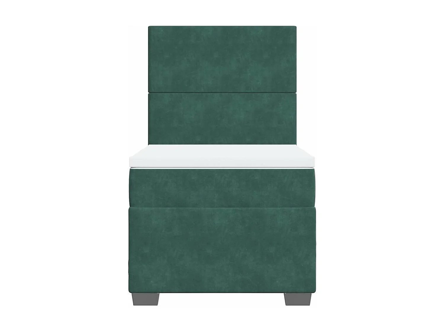 Sommier à lattes de lit avec matelas Vert foncé 100x200 cm