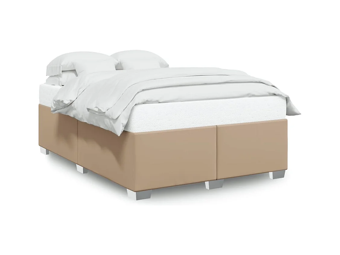 Bedframe kunstleer cappuccinokleurig 140x200 cm