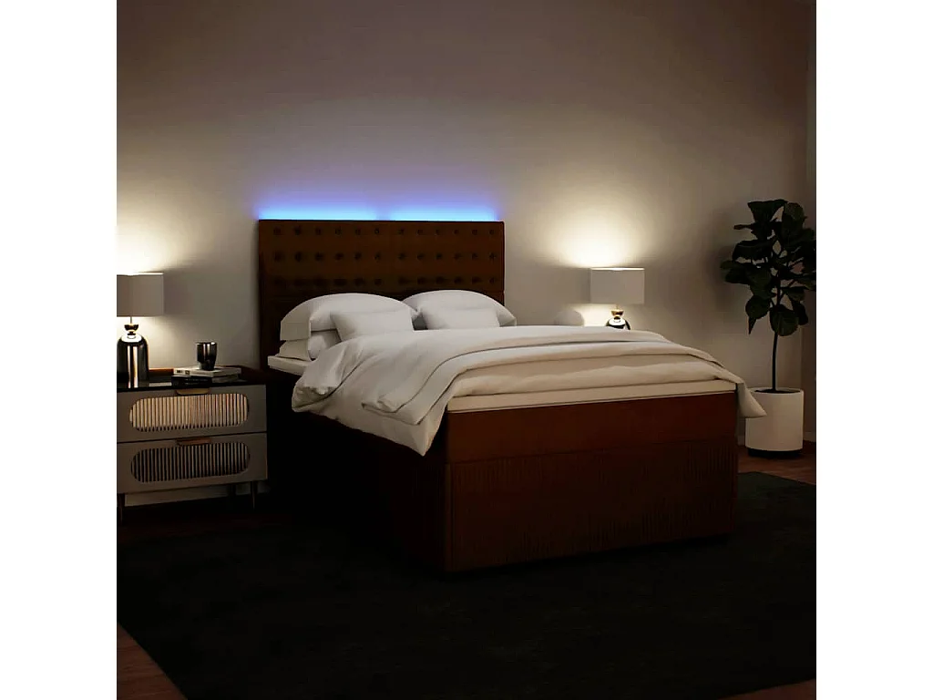 Boxspringbett mit Matratze Rosa 160x200 cm Samt