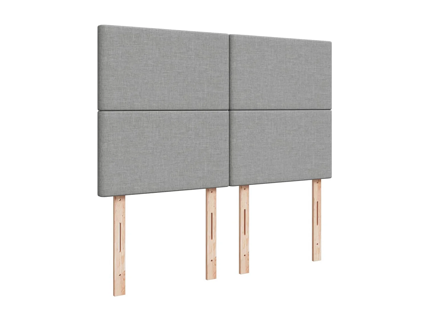 Sommier à lattes de lit avec matelas Gris clair 140x200cm Tissu