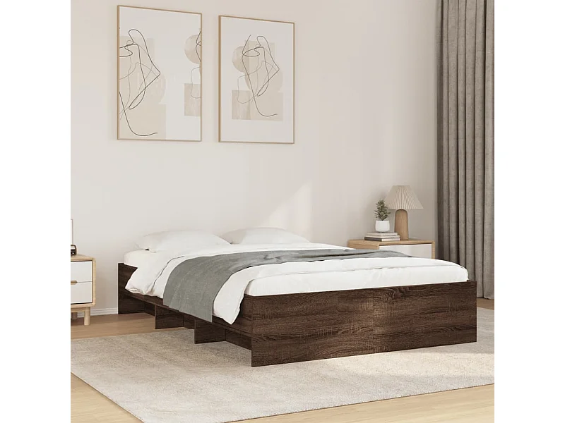 Giroletto senza Materasso Rovere Marrone 140x200 cm Truciolato