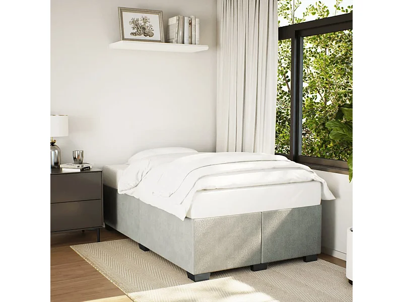 Bedframe zonder matras 120x190 cm fluweel lichtgrijs