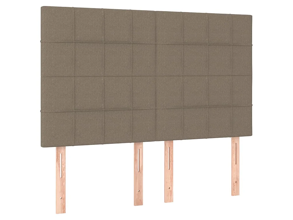 Boxspring met matras stof taupe 140x200 cm