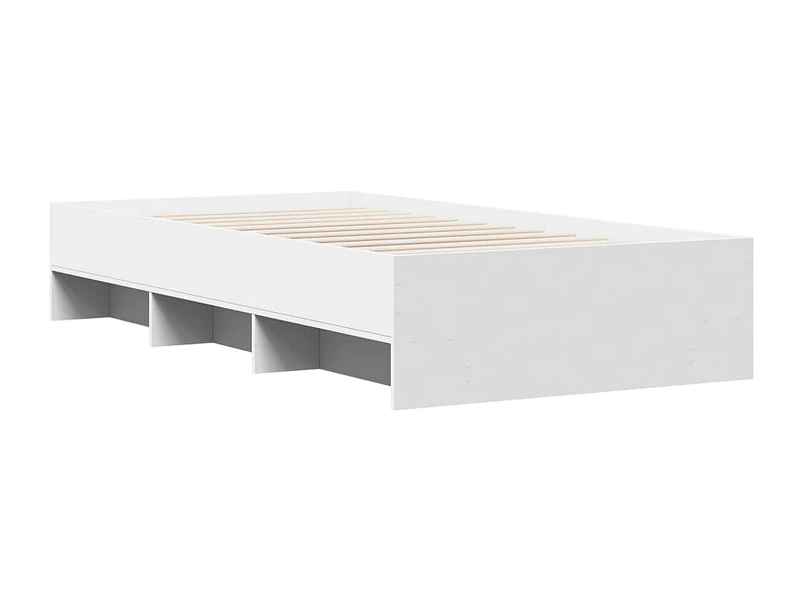 Cadre de lit sans matelas blanc 90x200 cm bois d'ingénierie
