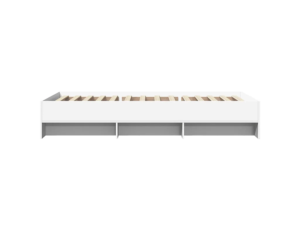 Bedframe bewerkt hout wit 90x200 cm