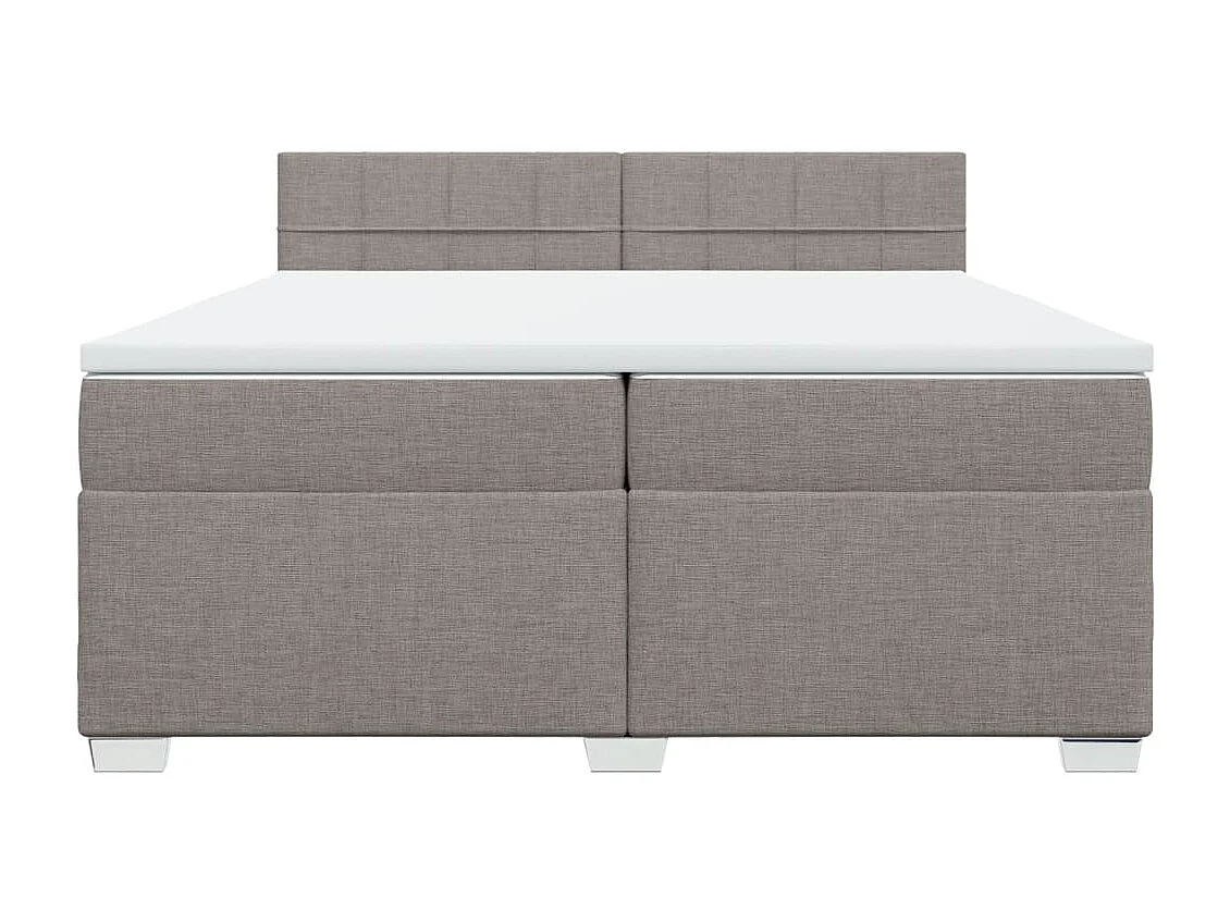 Boxspring met matras stof taupe 200x200 cm