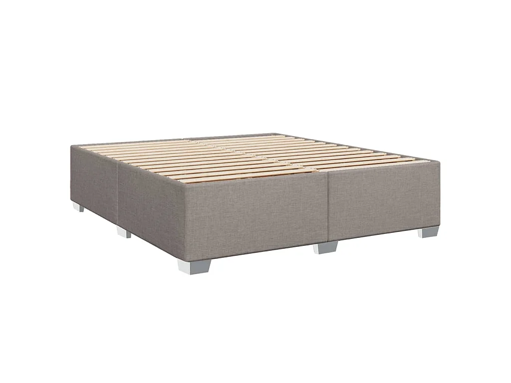 Giroletto a Molle con Materasso Tortora 200x200 cm in Tessuto
