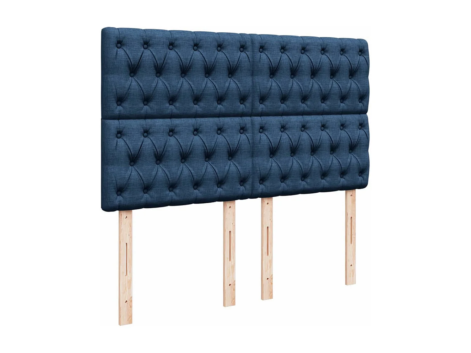 Sommier à lattes de lit avec matelas Bleu 160x200 cm Tissu