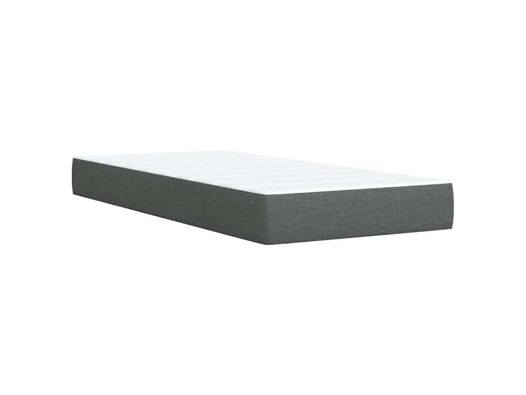 Giroletto a Molle con Materasso Grigio Scuro 90x190 cm Tessuto