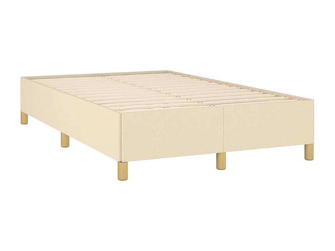 Cama boxspring com colchão 120x190 cm tecido cor creme