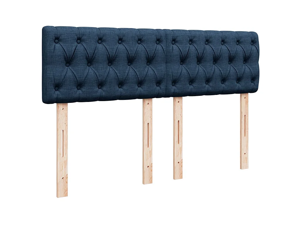 Giroletto a Molle con Materasso Blu 160x200 cm in Tessuto