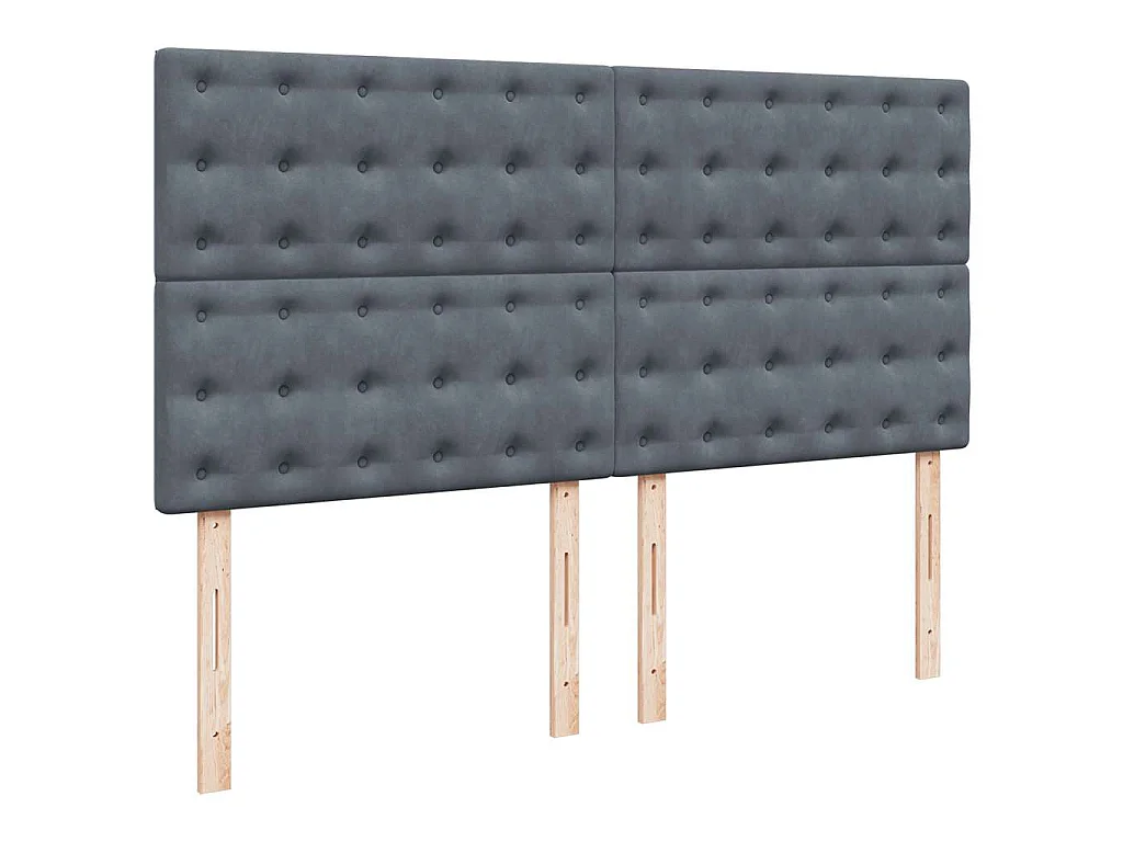 Boxspringbett mit Matratze Dunkelgrau 180x200 cm Samt