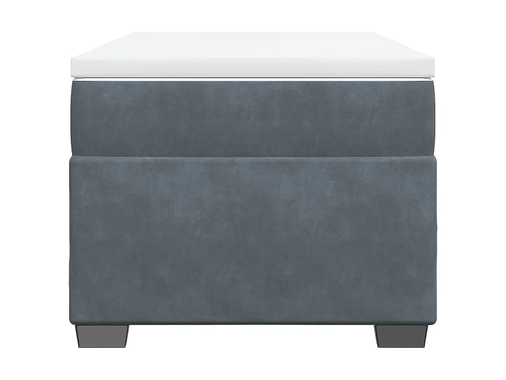 Boxspringbett mit Matratze Dunkelgrau 90x200 cm Samt