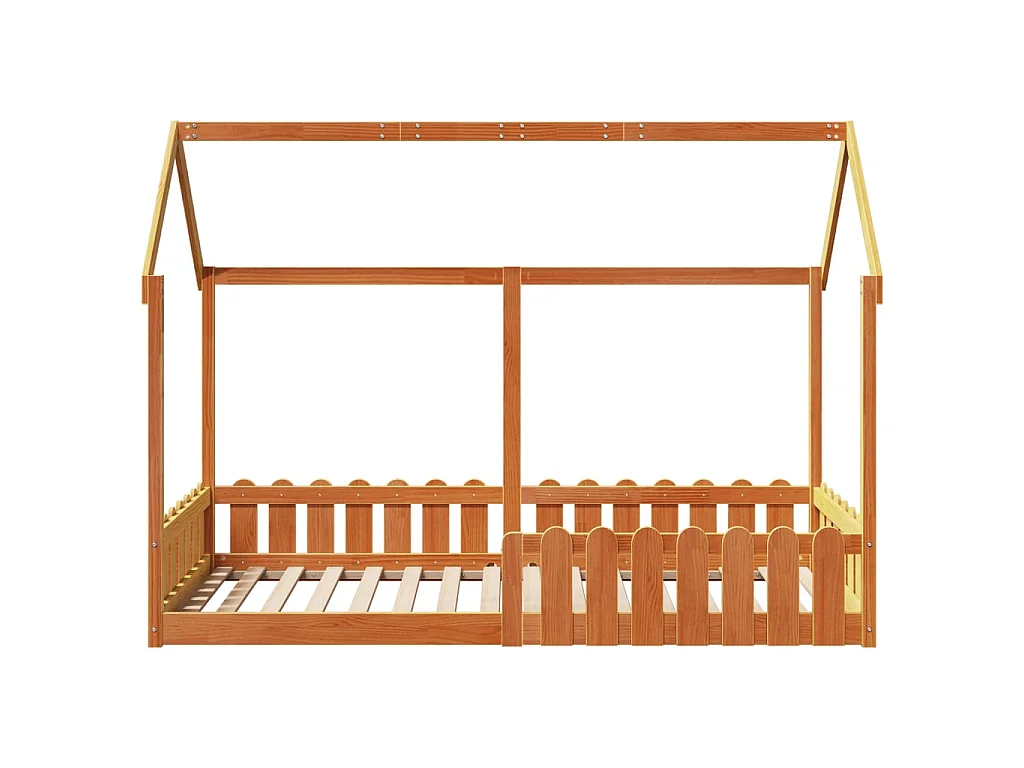 Cadre de lit d'enfants forme de maison sans matelas 90x190 cm