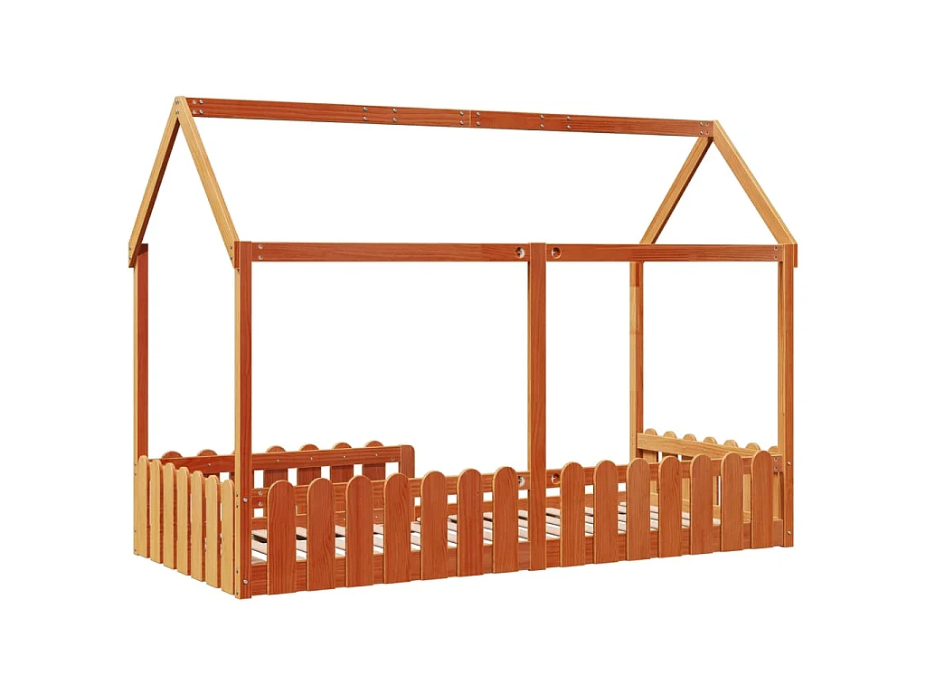 Cadre de lit d'enfants forme de maison sans matelas 90x190 cm