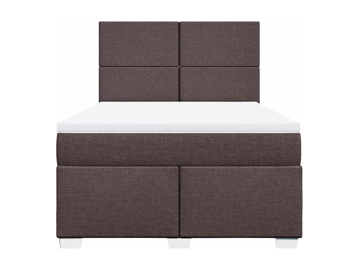 Boxspringbett mit Matratze Dunkelbraun 140x200 cm Stoff