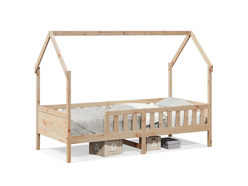 Giroletto Casetta per Bambini 80x200 cm Legno Massello di Pino