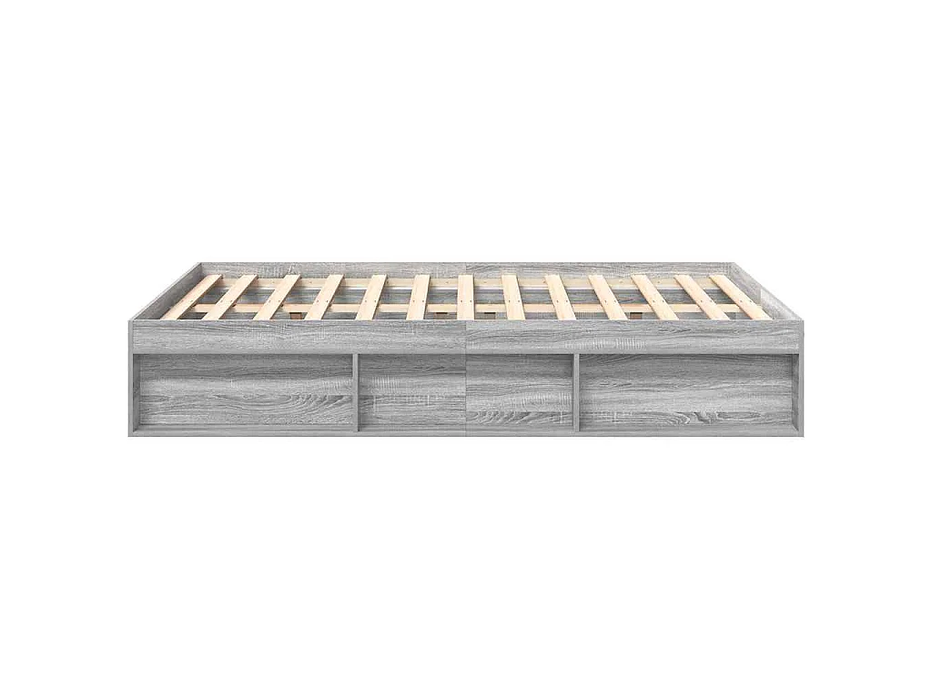 Cadre de lit sans matelas sonoma gris 140x200 cm