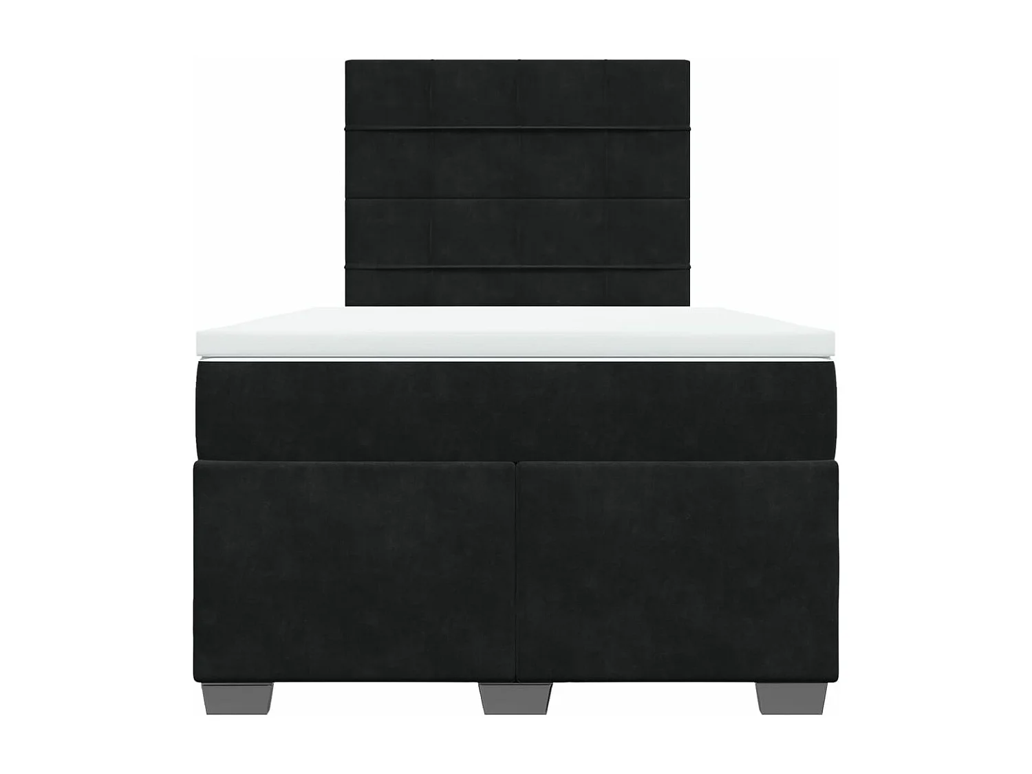 Boxspring met matras fluweel zwart 120x200 cm