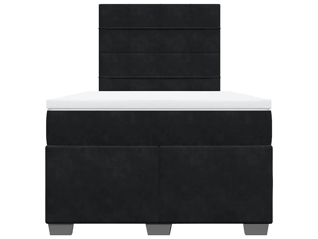 Boxspring met matras fluweel zwart 120x200 cm