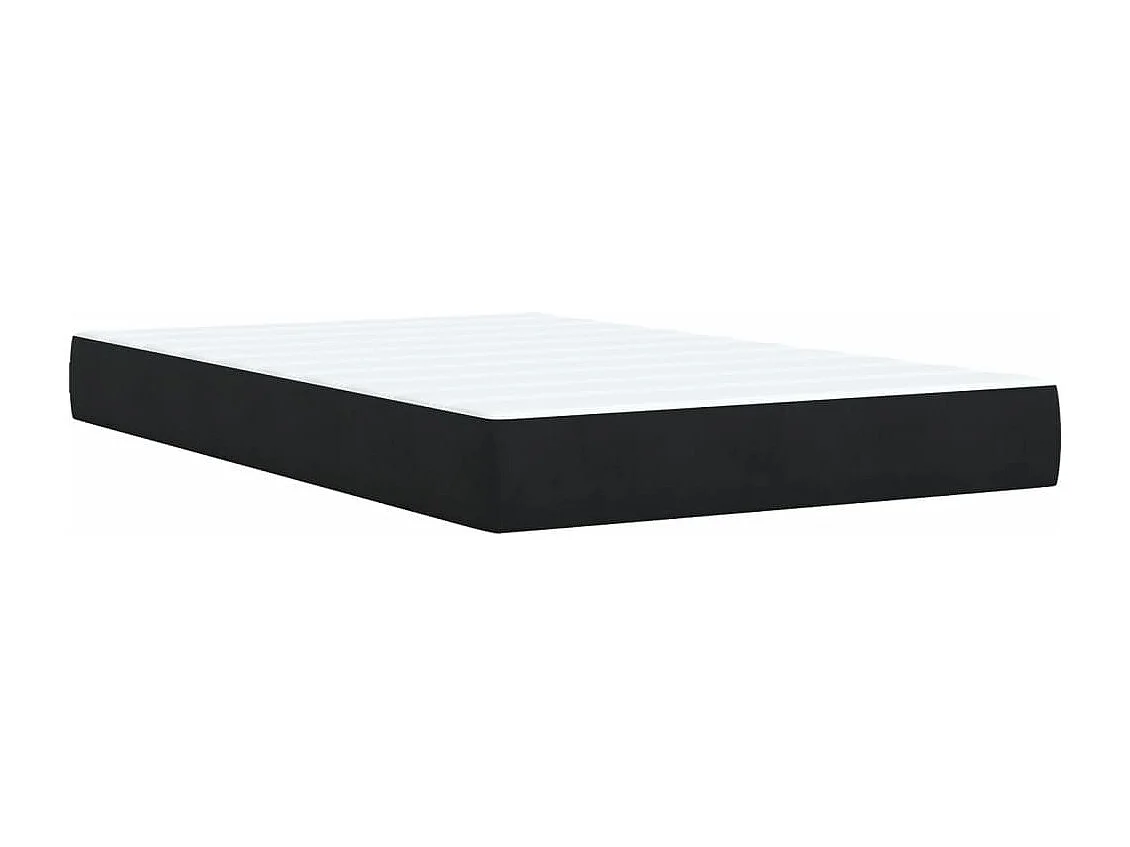 Boxspring met matras fluweel zwart 120x200 cm