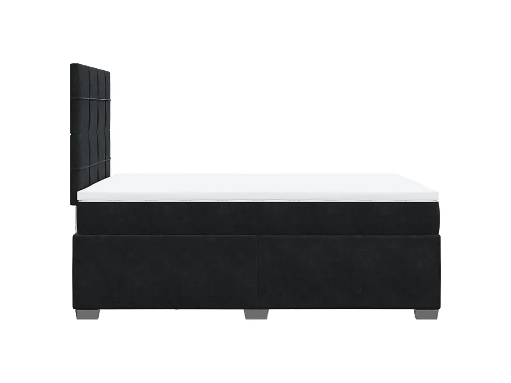 Boxspring met matras fluweel zwart 120x200 cm