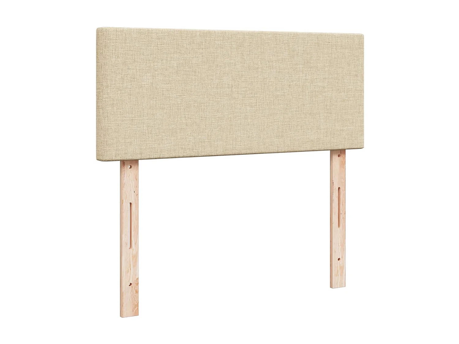 Sommier à lattes de lit avec matelas crème 120x190 cm tissu