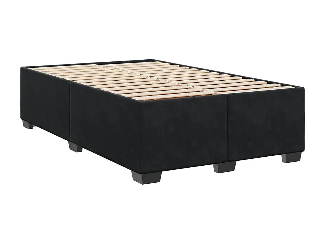 Boxspringbett mit Matratze Schwarz 120x200 cm Samt