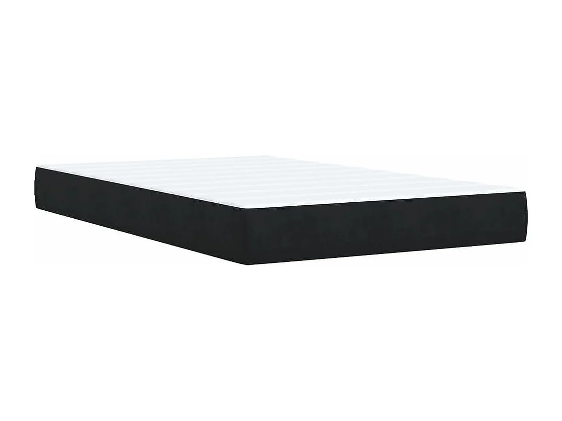 Boxspringbett mit Matratze Schwarz 120x200 cm Samt
