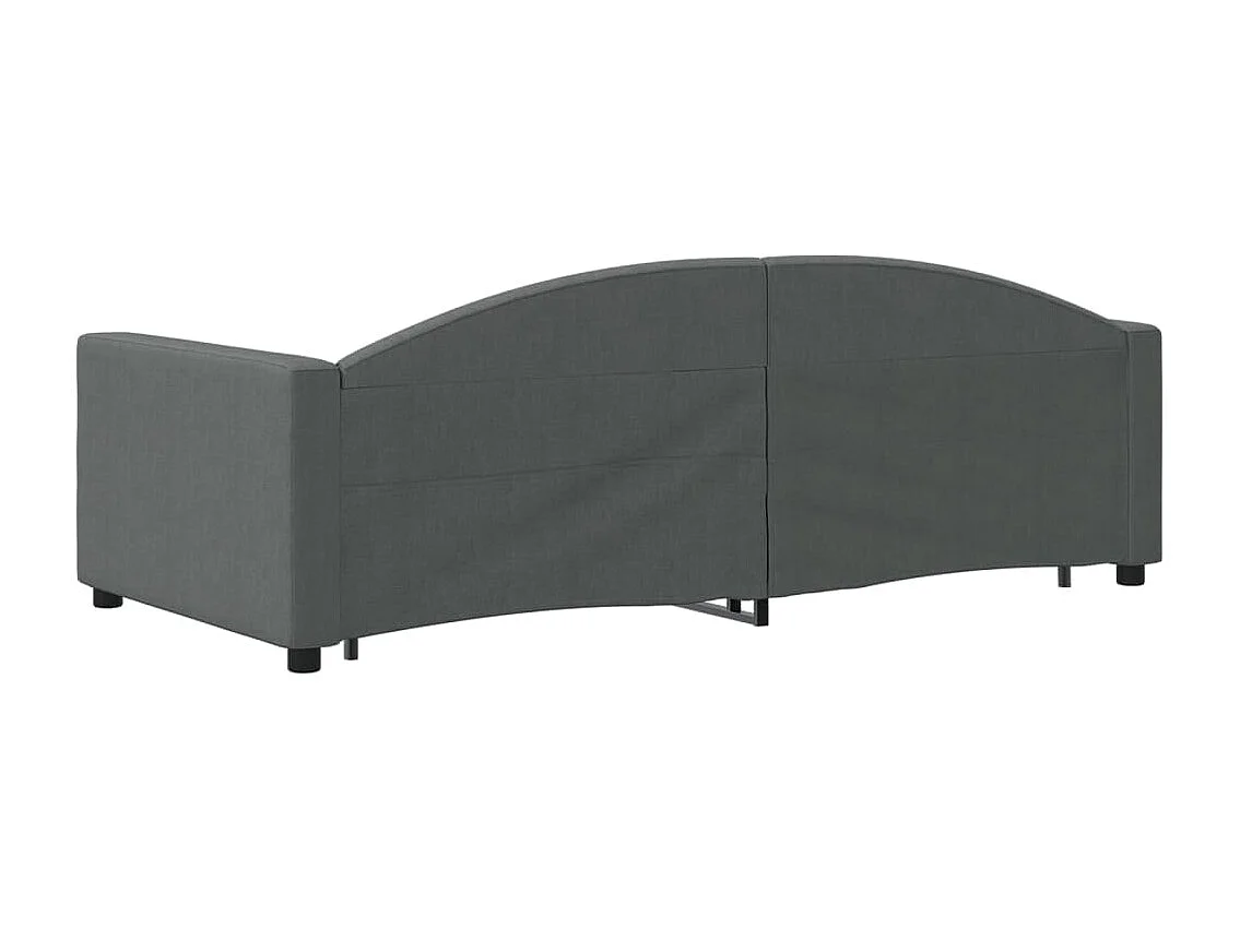 Tagesbett Ausziehbar mit Schubladen Dunkelgrau 90x190 cm Stoff