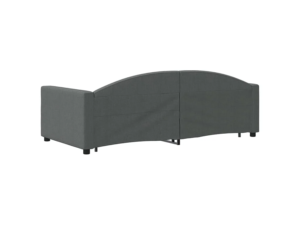 Slaapbank onderschuifbed en lades 90x190 cm stof donkergrijs