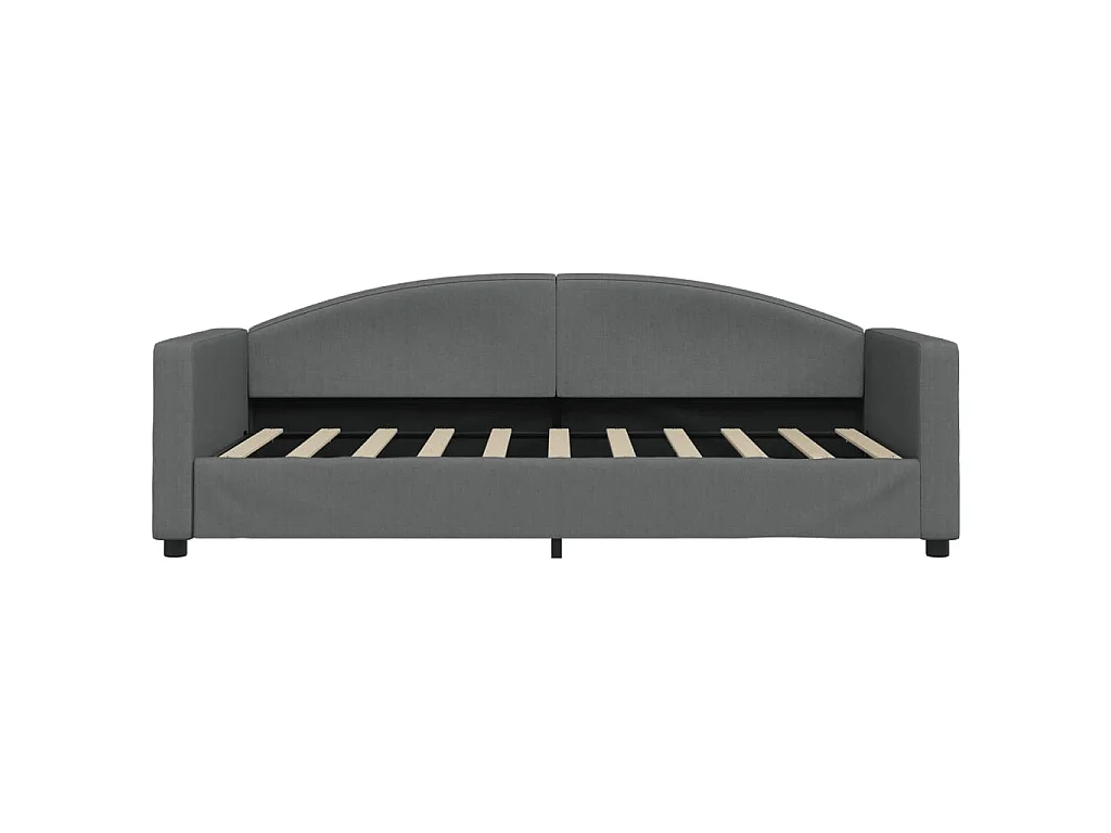 Slaapbank onderschuifbed en lades 90x190 cm stof donkergrijs