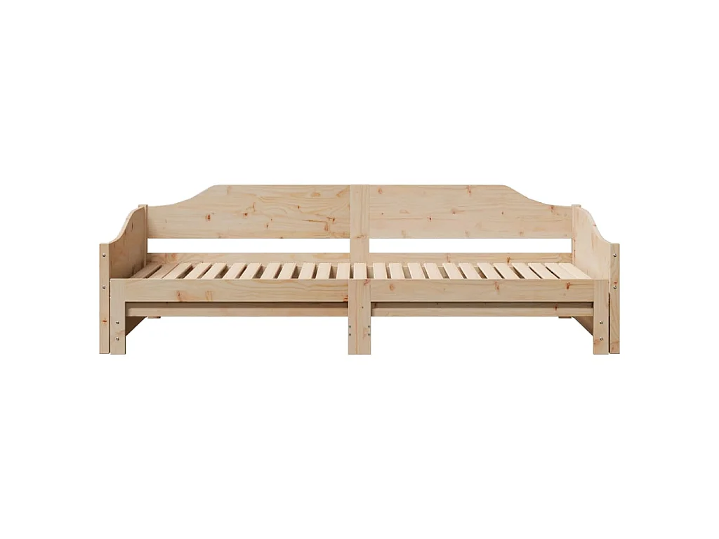 Lit de jour et lit gigogne sans matelas 90x190 cm bois massif