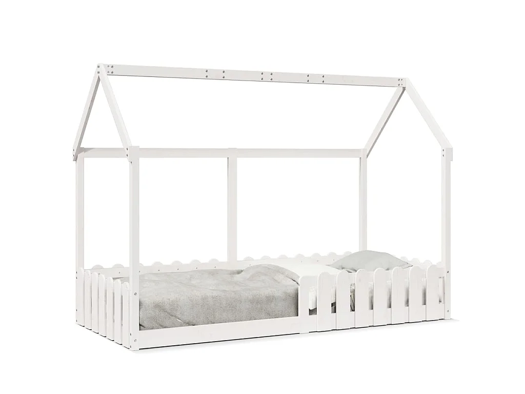 Cadre de lit d'enfants forme de maison sans matelas 90x200 cm