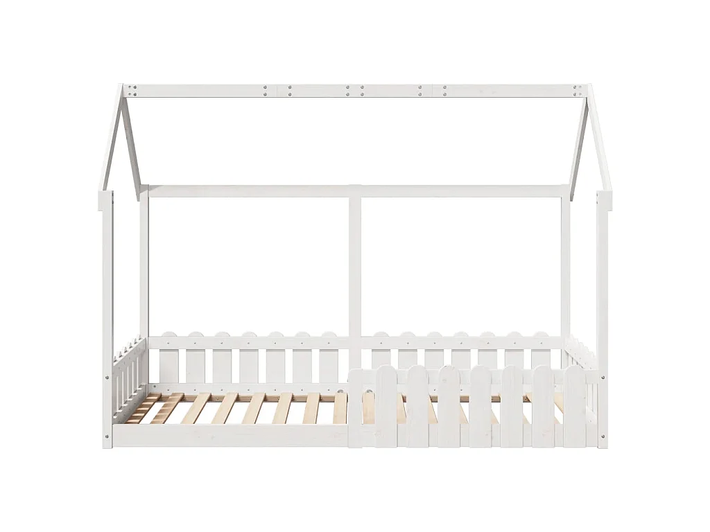Cadre de lit d'enfants forme de maison sans matelas 90x200 cm