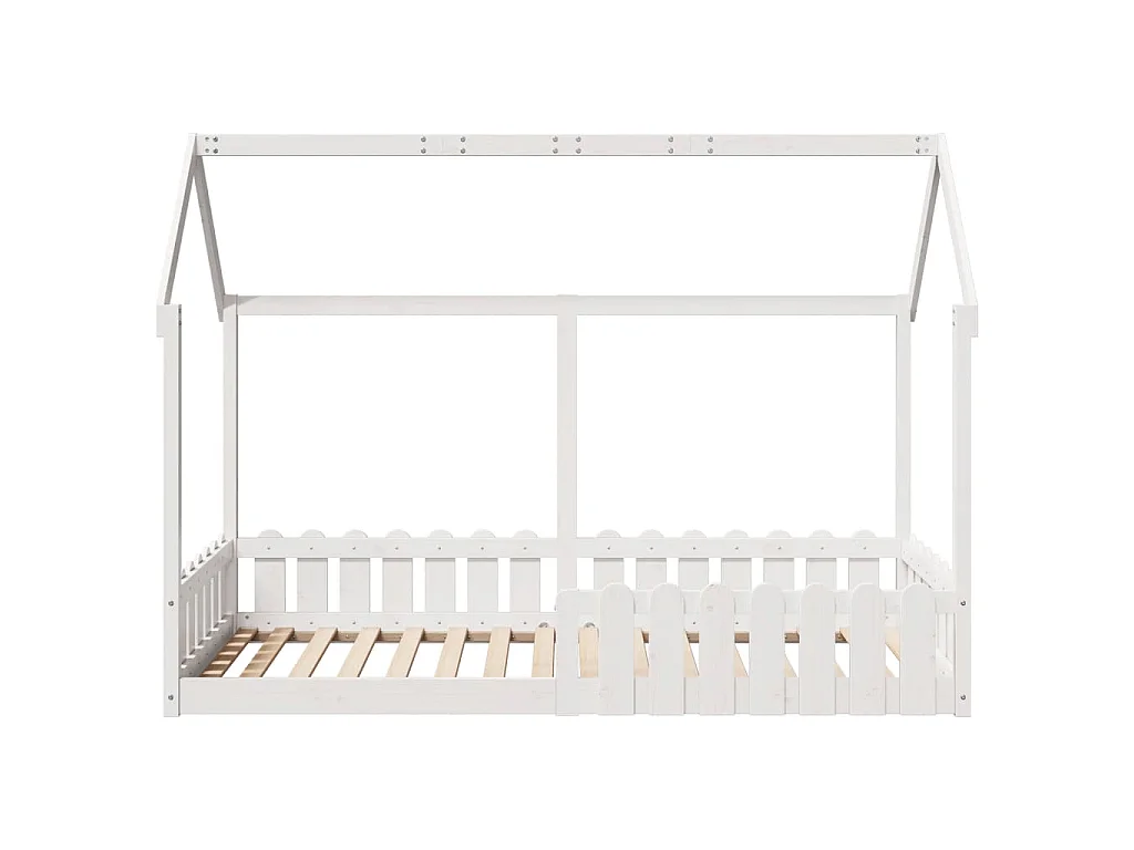 Cadre de lit d'enfants forme de maison sans matelas 90x200 cm