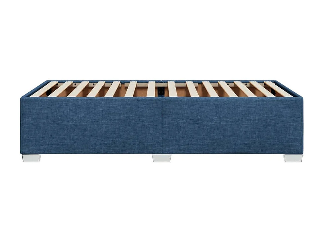 Cadre de lit sans matelas bleu 90x200 cm tissu
