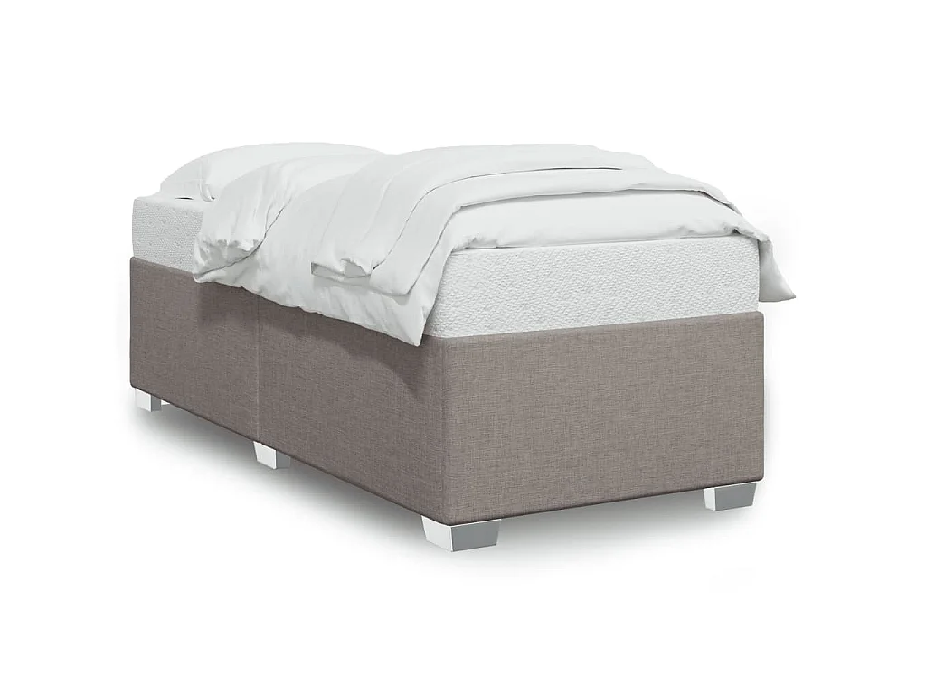 Bettgestell ohne Matratze Taupe 90x200 cm Stoff