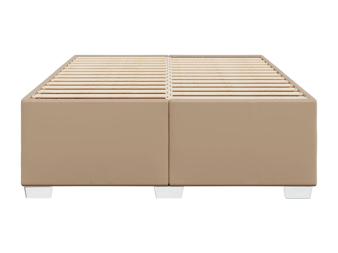 Bettgestell Cappuccino-Braun 140x190 cm Kunstleder