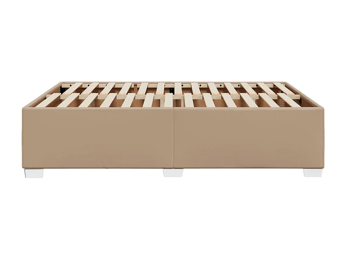 Cadre de lit sans matelas cappuccino 140x190 cm similicuir