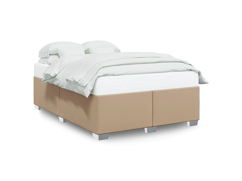 Bedframe kunstleer cappuccinokleurig 140x190 cm