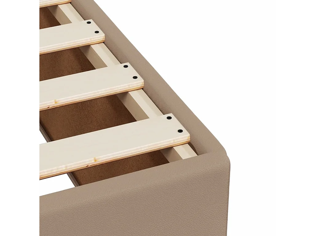 Bedframe kunstleer cappuccinokleurig 140x190 cm