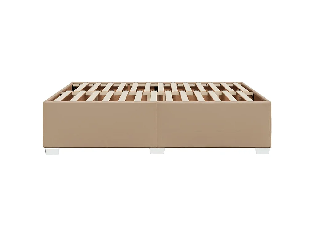 Cadre de lit sans matelas cappuccino 140x190 cm similicuir