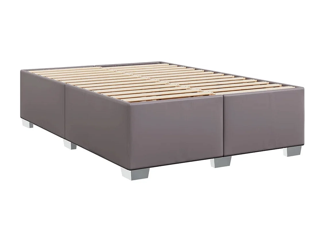 Bedframe kunstleer grijs 140x200 cm
